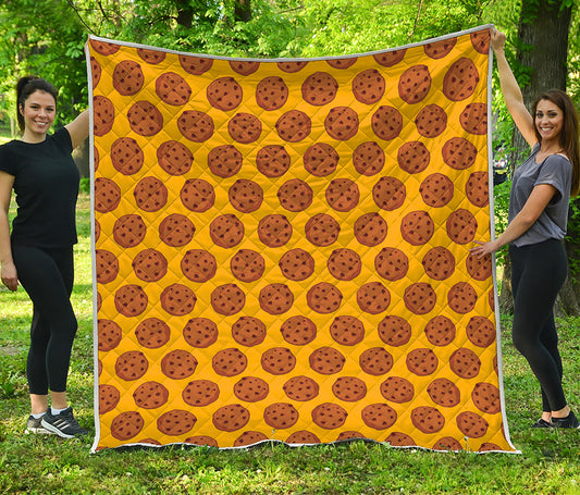 Yellow Cookie Pattern Print Quilt