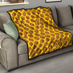 Yellow Cookie Pattern Print Quilt