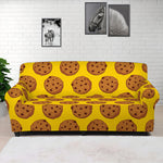 Yellow Cookie Pattern Print Sofa Cover