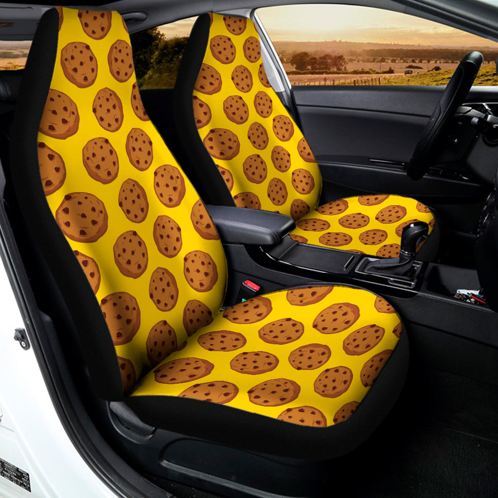 Yellow Cookie Pattern Print Universal Fit Car Seat Covers