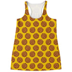 Yellow Cookie Pattern Print Women's Racerback Tank Top