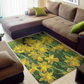 Yellow Daffodil Flower Print Floor Mat