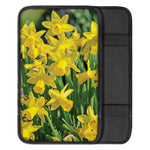 Yellow Daffodil Flower Print Car Center Console Cover