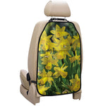 Yellow Daffodil Flower Print Car Seat Organizers