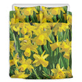Yellow Daffodil Flower Print Duvet Cover Bedding Set
