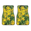 Yellow Daffodil Flower Print Front Car Floor Mats