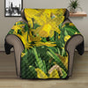 Yellow Daffodil Flower Print Recliner Protector