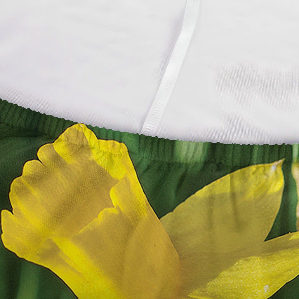 Yellow Daffodil Flower Print Sofa Cover