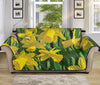 Yellow Daffodil Flower Print Sofa Protector