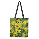 Yellow Daffodil Flower Print Tote Bag