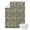 Yellow Daffodil Striped Pattern Print Blanket