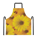 Yellow Daisy Flower Print Apron
