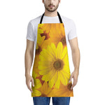 Yellow Daisy Flower Print Apron