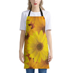 Yellow Daisy Flower Print Apron