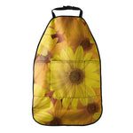 Yellow Daisy Flower Print Car Seat Organizers