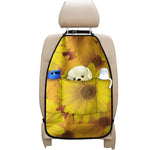 Yellow Daisy Flower Print Car Seat Organizers