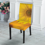 Yellow Daisy Flower Print Dining Chair Slipcover