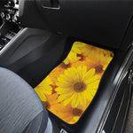 Yellow Daisy Flower Print Front Car Floor Mats