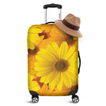 Yellow Daisy Flower Print Luggage Cover