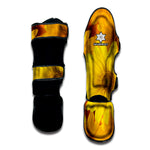 Yellow Daisy Flower Print Muay Thai Shin Guard