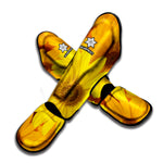 Yellow Daisy Flower Print Muay Thai Shin Guard