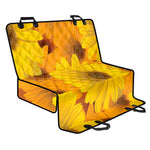Yellow Daisy Flower Print Pet Car Back Seat Cover