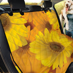 Yellow Daisy Flower Print Pet Car Back Seat Cover