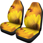 Yellow Daisy Flower Print Universal Fit Car Seat Covers