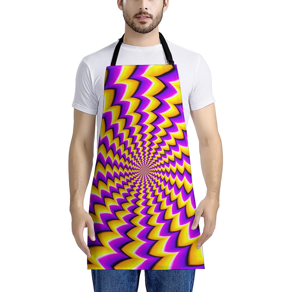 Yellow Dizzy Moving Optical Illusion Apron