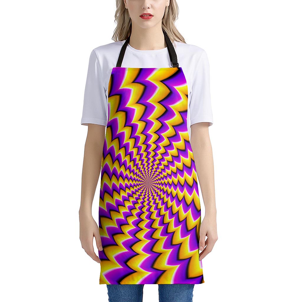 Yellow Dizzy Moving Optical Illusion Apron