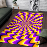 Yellow Dizzy Moving Optical Illusion Area Rug GearFrost