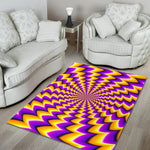 Yellow Dizzy Moving Optical Illusion Area Rug GearFrost