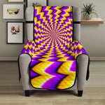 Yellow Dizzy Moving Optical Illusion Armchair Protector