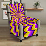 Yellow Dizzy Moving Optical Illusion Armchair Protector