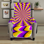 Yellow Dizzy Moving Optical Illusion Armchair Protector