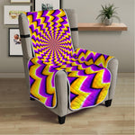 Yellow Dizzy Moving Optical Illusion Armchair Protector