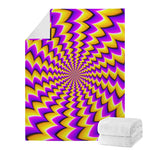 Yellow Dizzy Moving Optical Illusion Blanket