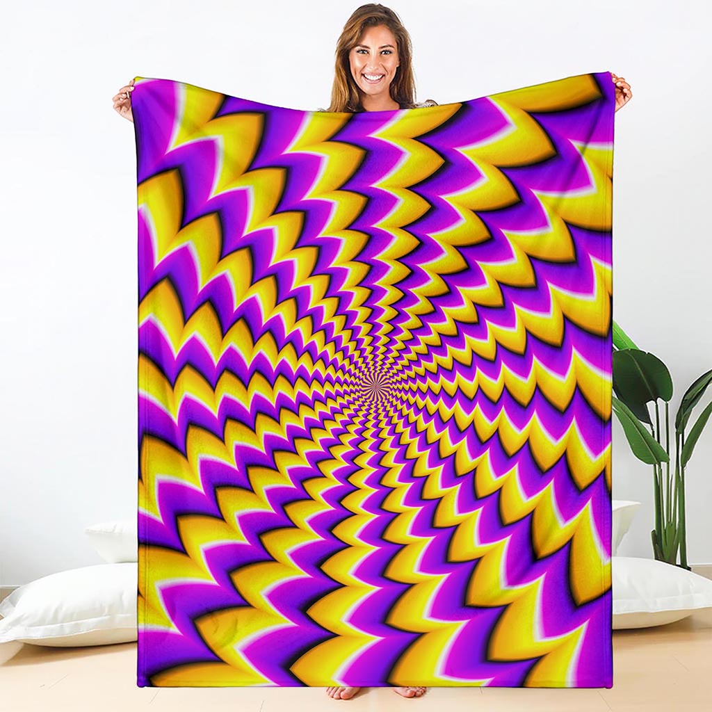 Yellow Dizzy Moving Optical Illusion Blanket