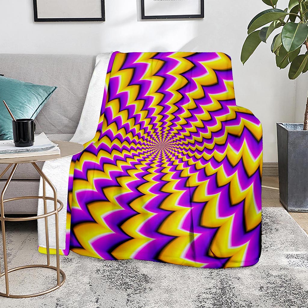 Yellow Dizzy Moving Optical Illusion Blanket