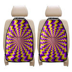 Yellow Dizzy Moving Optical Illusion Car Seat Organizers