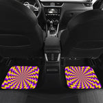 Yellow Dizzy Moving Optical Illusion Front and Back Car Floor Mats