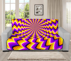 Yellow Dizzy Moving Optical Illusion Futon Protector