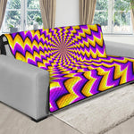 Yellow Dizzy Moving Optical Illusion Futon Protector