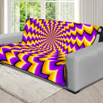 Yellow Dizzy Moving Optical Illusion Futon Protector