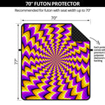 Yellow Dizzy Moving Optical Illusion Futon Protector