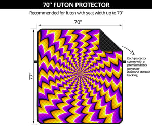 Yellow Dizzy Moving Optical Illusion Futon Protector