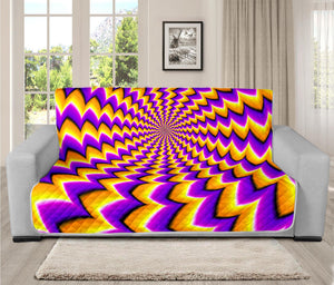 Yellow Dizzy Moving Optical Illusion Futon Protector