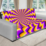 Yellow Dizzy Moving Optical Illusion Futon Protector