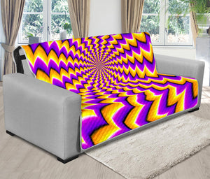 Yellow Dizzy Moving Optical Illusion Futon Protector