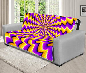 Yellow Dizzy Moving Optical Illusion Futon Protector